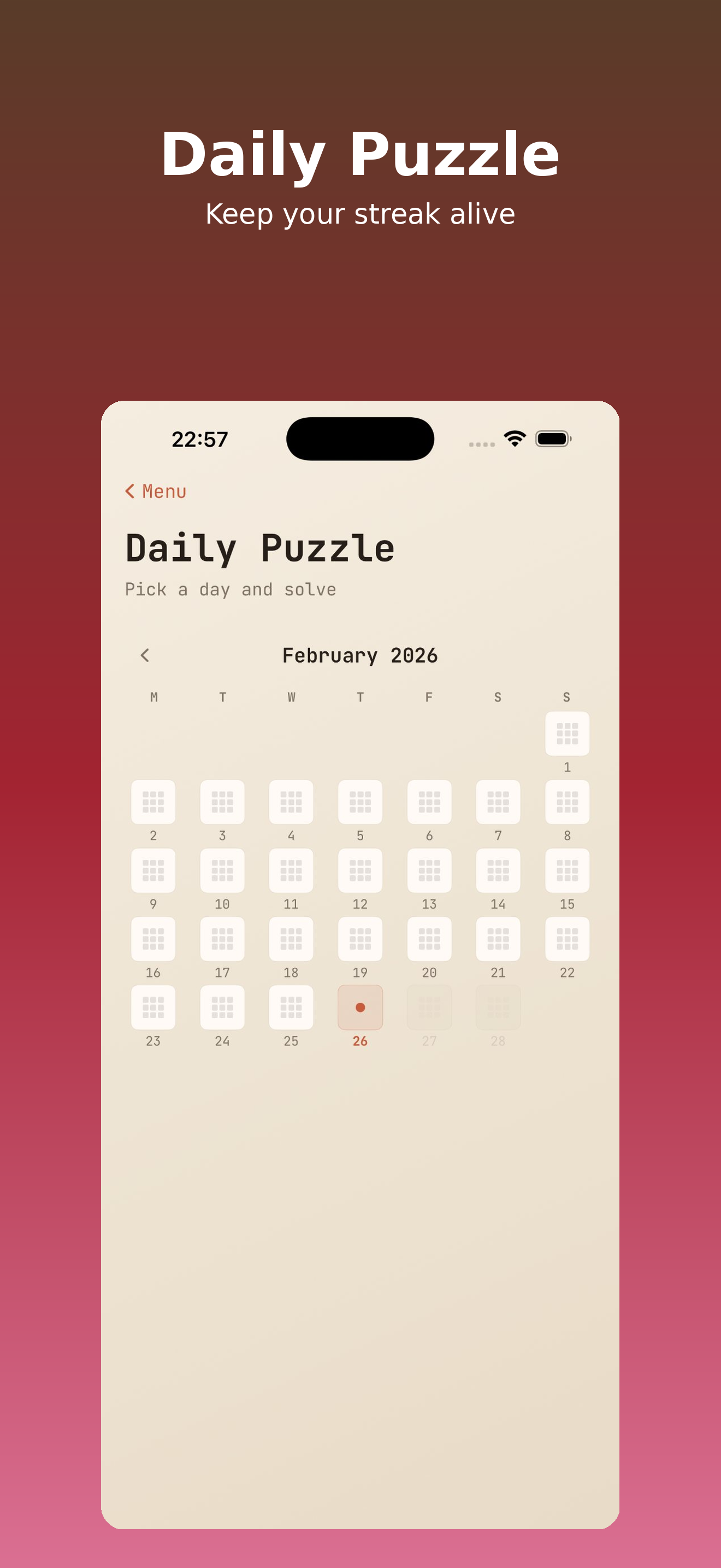 Daily calendar